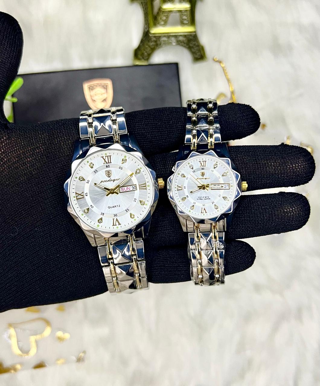 Paidagaar original Premium couple watch 612